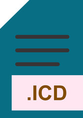 ICD  File Extension Icon minimal color  fill