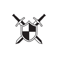 Sword logo icon vector illustration design isolated on white background