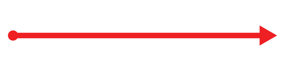 Obraz premium Red long arrow with a background. Long Arrow vector. Arrow icon collection. Long arrow vector. Red Arrows, icon, cursor for web design. Large arrow vector and icon.