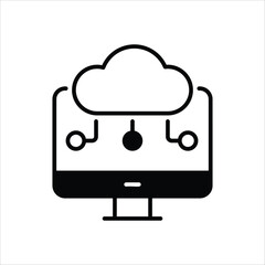 Cloud Computing Icon editable stock vector icon