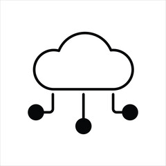 Cloud Computing Icon editable stock vector icon