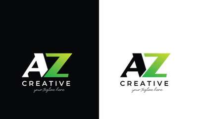 az logo or az logo design for business and company 
