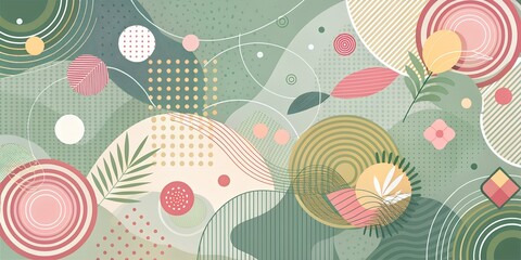 seamless floral pattern Vector postcard, greeting card abstraction, background, for notebook, flyer, postcard. discoveries