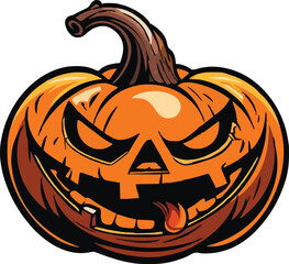 Halloween pumkin icon. vector illustration.