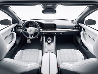 interior view of modern stylish car