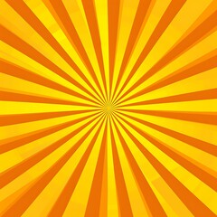 Yellow and orange color sunburst with grunge texture for vintage style background