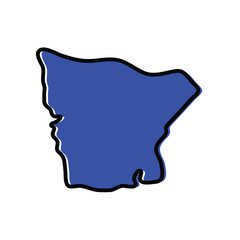 Hodh El Gharbi region of Mauritania vector map design. Art work