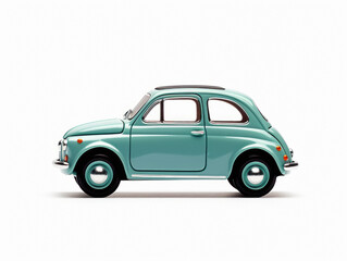 modern toy car standing on isolated background