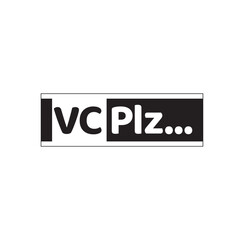 Fototapeta premium Video call please initial vector icon. VC Plz. Art work
