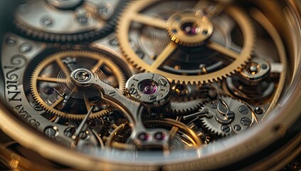 Macro View of Clockwork Gears