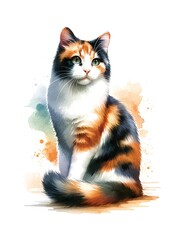 Obraz premium Beautiful Calico Cats in Various Poses 