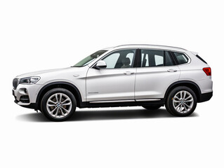 modern city car standing on white background