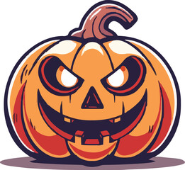 Halloween pumkin icon. vector illustration.