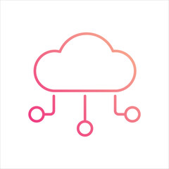 Cloud Computing Icon editable stock vector icon