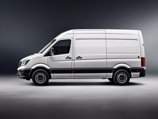 van car standing on white background