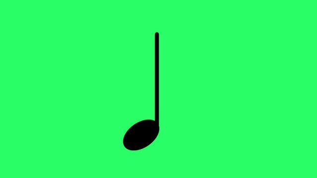 Quarter Note Green Screen Animation for Your Music Video Projects