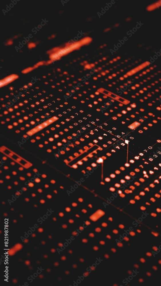 Poster advance metaverse, hi-tech digital data telemetry with encrypted numbers, display dynamic background