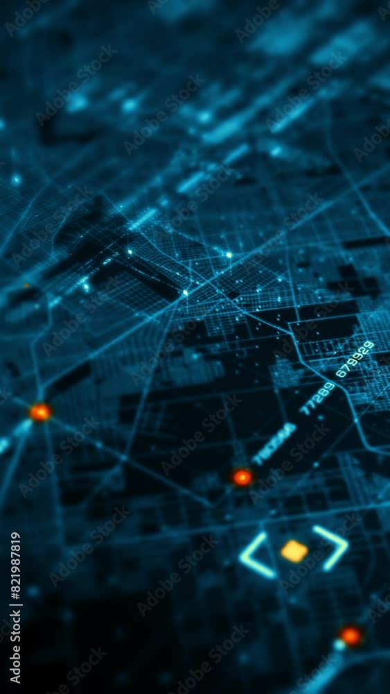Poster advance metaverse, hi-tech digital data telemetry with encrypted numbers, display dynamic background