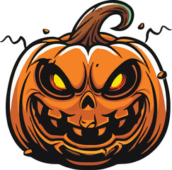 Halloween pumkin icon. vector illustration.