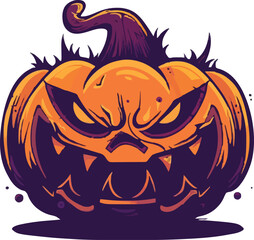Halloween pumkin icon. vector illustration.