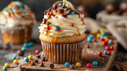 Classic cupcake with a sweet and nostalgic twist.