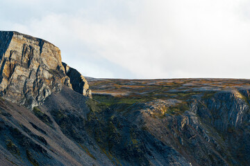 Scenic view of Norwegian mountains on a sunny day