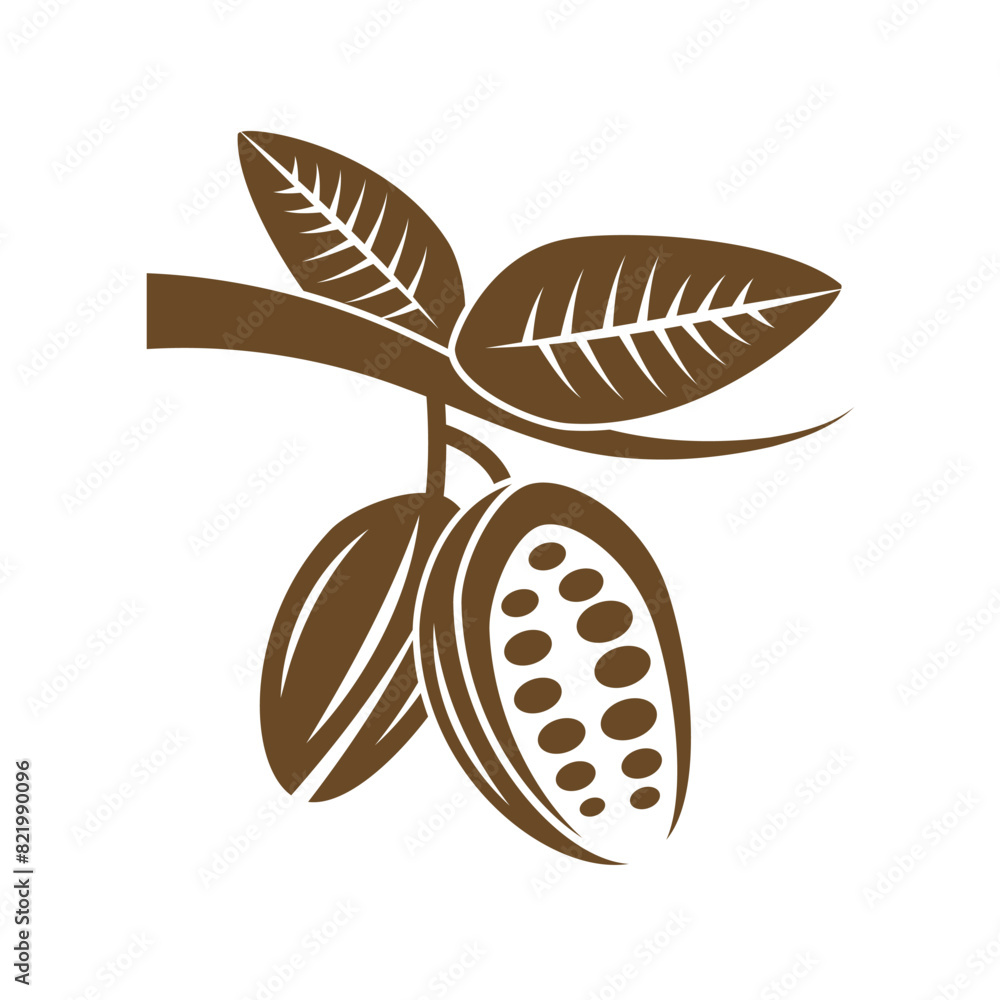 Poster cocoa icon. simple illustration of cocoa vector icon for web design isolated on white background