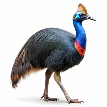 recommend clip art: a full body cassowary white background