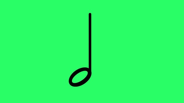 Dynamic Half Note Green Screen Animation for Your Music Video Projects