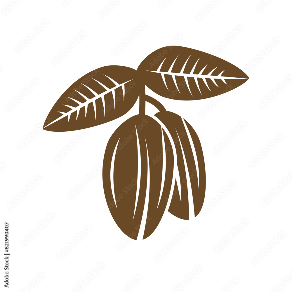 Poster cocoa icon. simple illustration of cocoa vector icon for web design isolated on white background