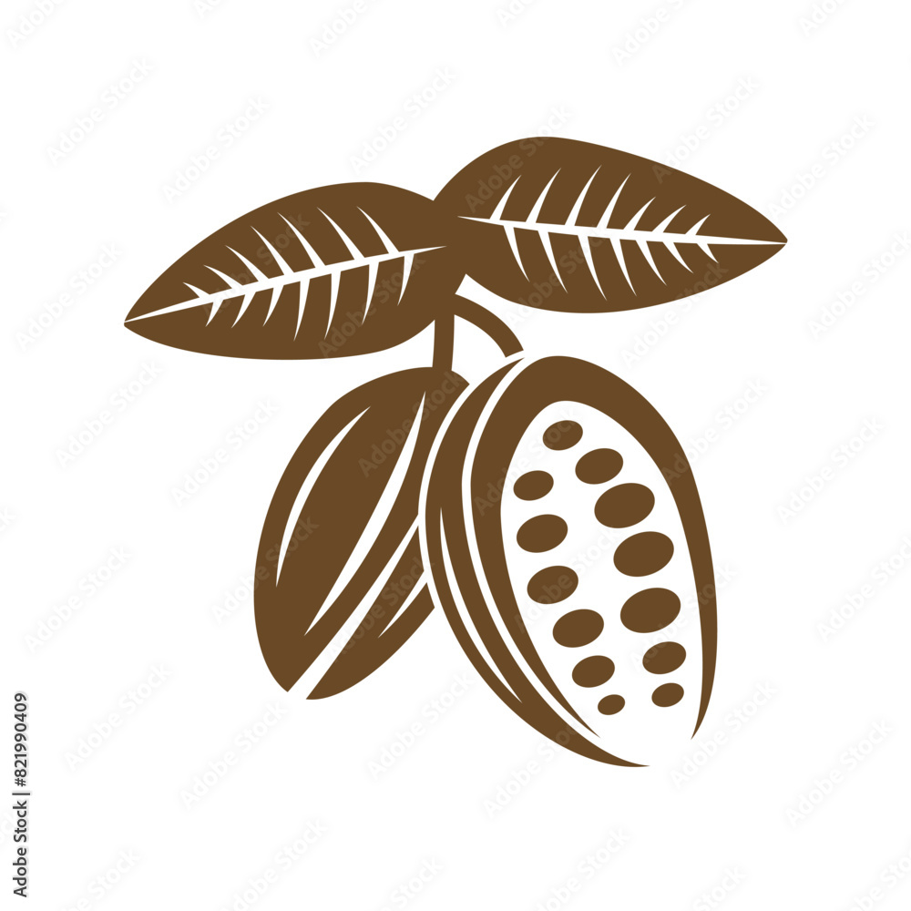 Poster cocoa icon. simple illustration of cocoa vector icon for web design isolated on white background