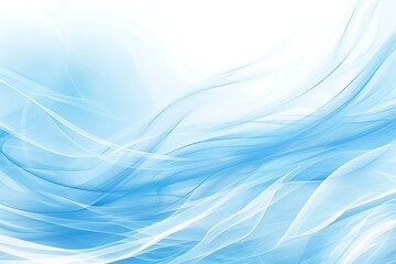 Obraz premium Abstract Ink Wave: Ice Blue and Navy Splashes 