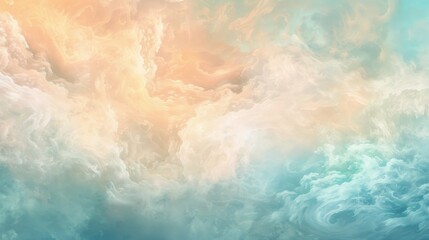 Soft and dreamy, this textured background features a blend of ethereal clouds and swirling layers of pastel colors.