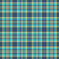 Femininity seamless fabric texture, rich textile tartan vector. Industrial pattern check background plaid in cyan and pastel colors.