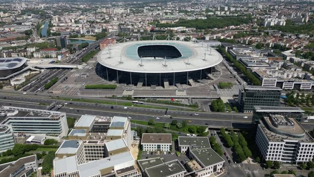Stade de France, Paris. Aerial Drone panoramic view