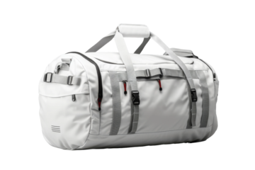 The Enigmatic Voyage of the Ethereal Duffel on a Clear PNG or White Background.