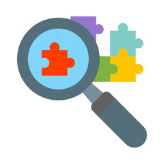 Search for Solution Vector Flat Icon