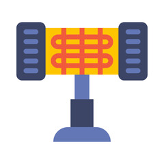 Infrared Heater Vector Flat Icon