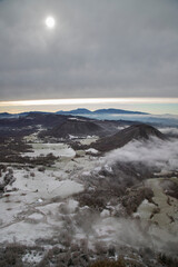 Scenic view of Serra de Cabrera in Catalonia, Spain