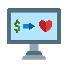 Monitor Vector Flat Icon