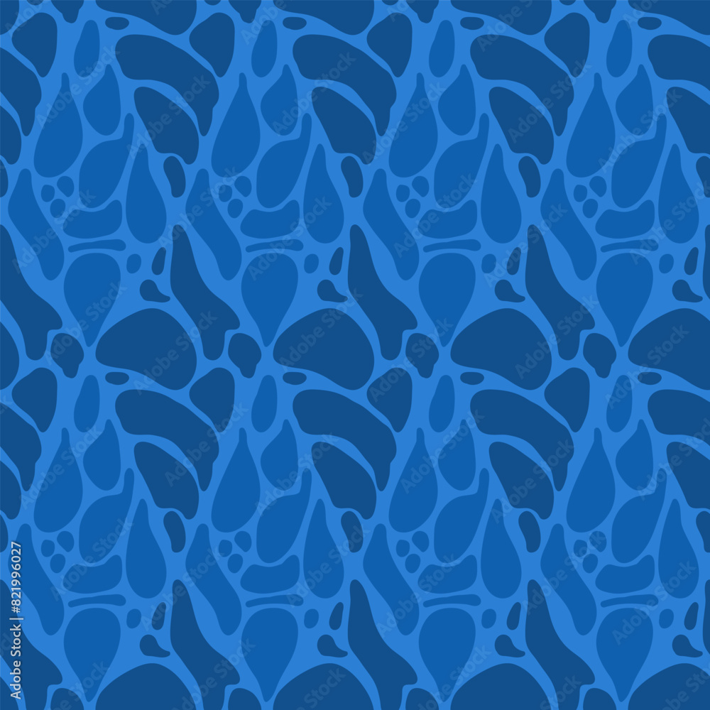Aufkleber abstract liquid shapes seamless pattern. organic elements endless background. rhombus modern repeat 