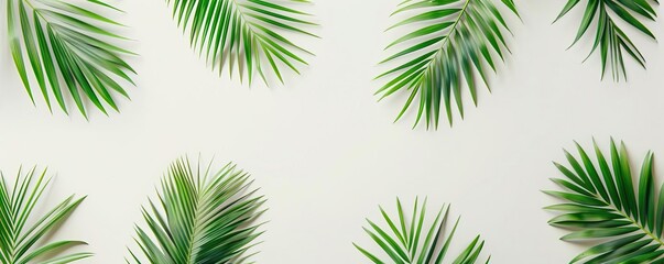 flat lay of palms on a white background,in the style of digital minimalism,pattern,bold color,beautiful,art-director photography