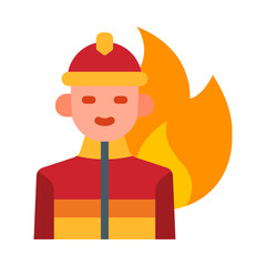 Fireman Vector Flat Icon