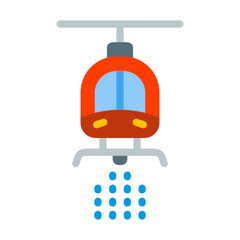 Helicopter Vector Flat Icon
