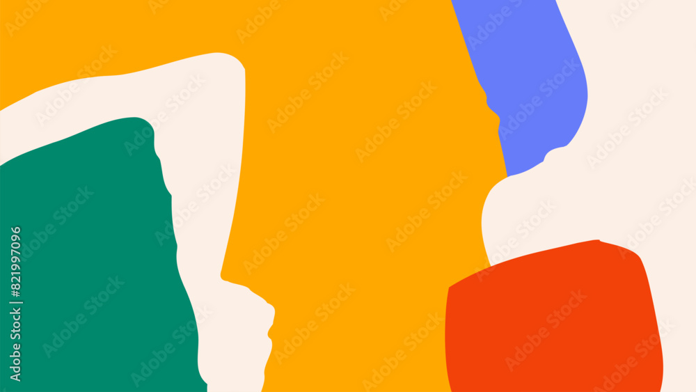 Fototapete abstract background with various color hand drawn dynamic shapes for creative graphic design. vector