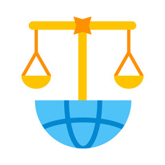 Justice Vector Flat Icon