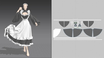 woman in a dress pattern marvelous desighner