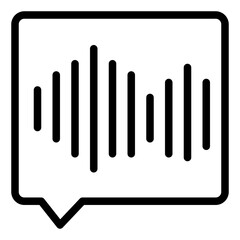 Voice Recognition Icon in Line Style