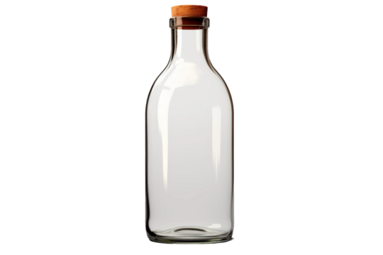 Enchanted Elixir: A Glass Bottle Sealed With Secrets on a Clear PNG or White Background.