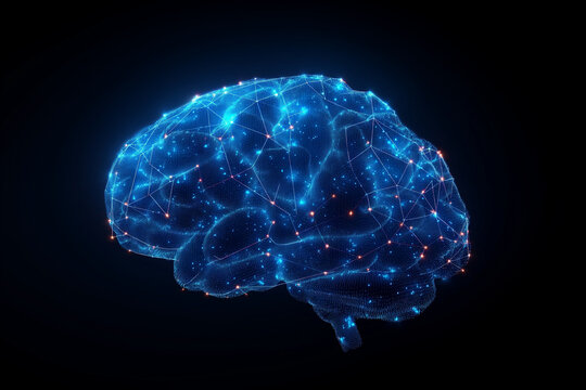 3d brain in the dark technology